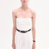 Strapless Bustier Top in Crepe - Ivory