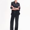 Elastic Waist Pant in Silk - Black