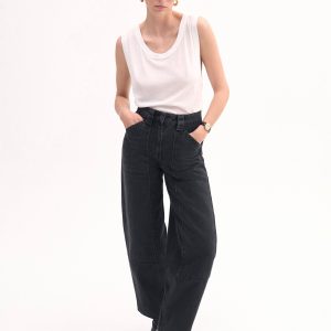 Loose Tank in Slub Jersey - White