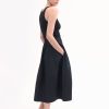 Full Skirt in Cotton Poplin - Black