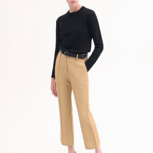 Cropped Flared Pant - Camel