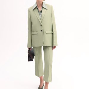 Structured Single-Breasted Blazer - Tea