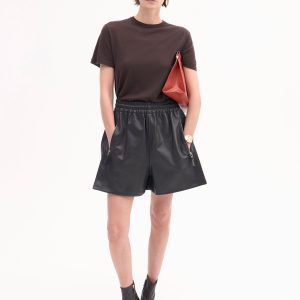 T-Shirt in Fine Cashmere - Chocolate