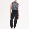 Jogger Pant in Stretch Wool Suiting - Black