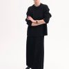 Boyfriend Sweater in Wool Cashmere - Black