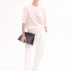 Draped Knit Top in Fine Cashmere - Ivory
