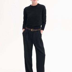 Crew Sweater in Cashmere - Black