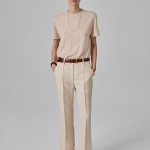 Cropped Flared Pant - Pale Pink