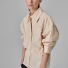 Banana Cut Shirt in Cotton Poplin - Pink