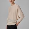 Draped Knit Top in Fine Cashmere  - Pink