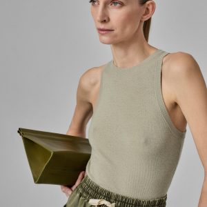 Sporty Tank in Fine Cashmere - Alfalfa