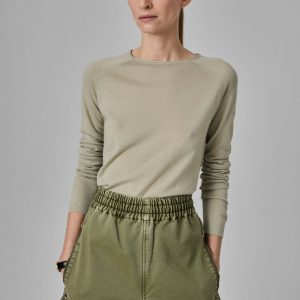 Raglan Sweater in Fine Cashmere - Alfalfa