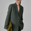 Boxy Blazer in Faille - Pistachio
