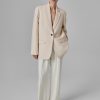 Boxy Blazer in Faille - Pale Pink