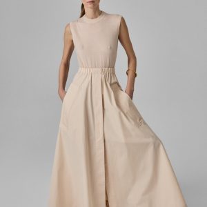 Parachute Skirt in Cotton Poplin - Pink