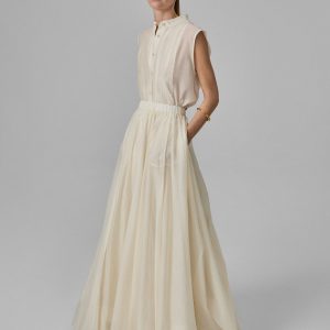 Crinoline Double Layer Skirt - Ivory